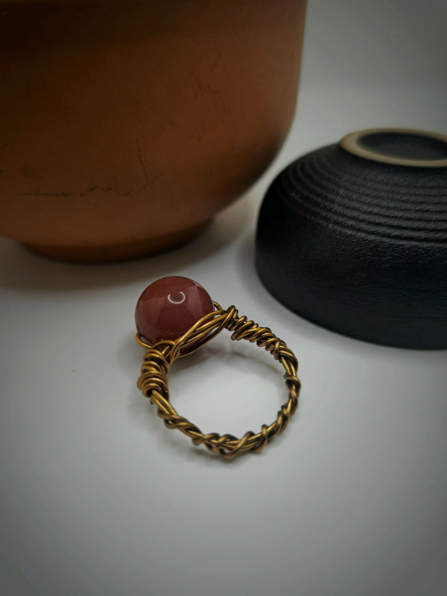 Red Agate Orbular - Pocket Rock Jewelry
