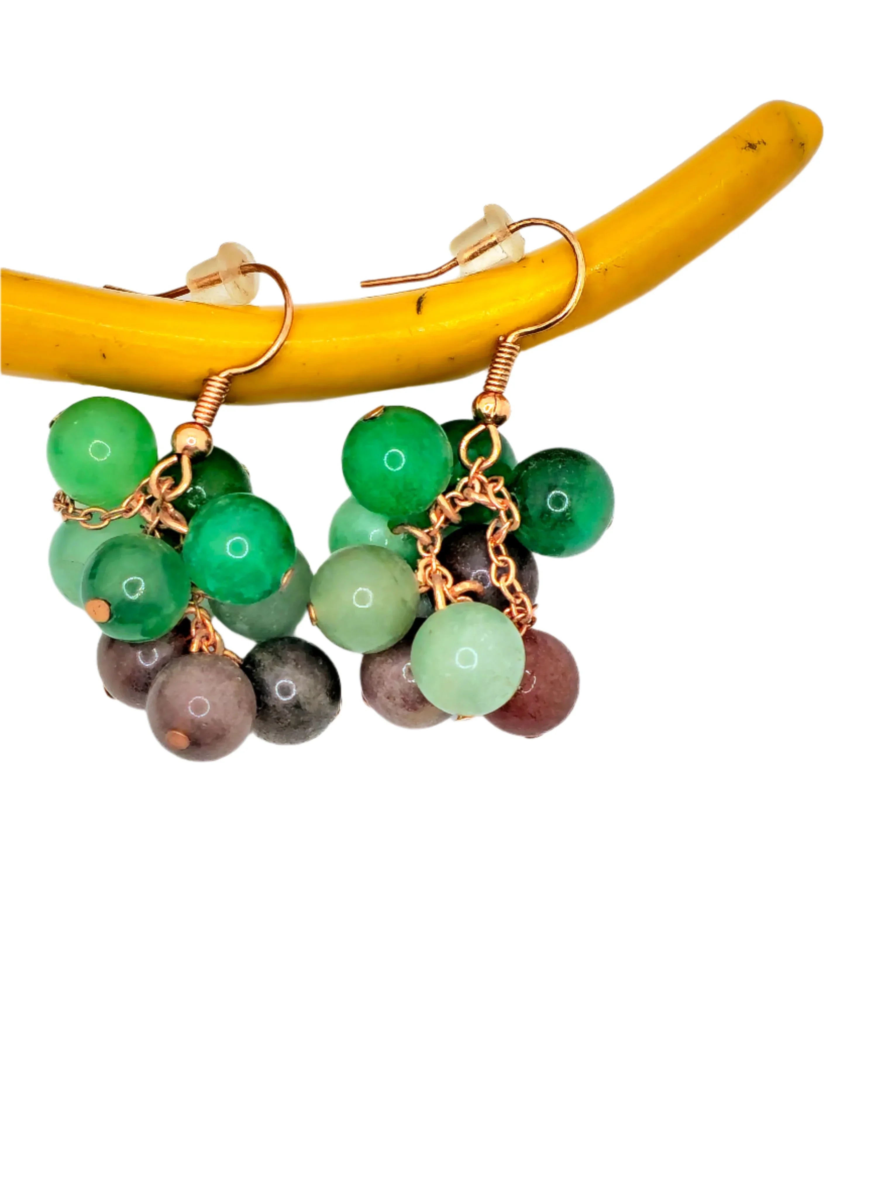 Red and Green Grapes - Pocket Rock Jewelry