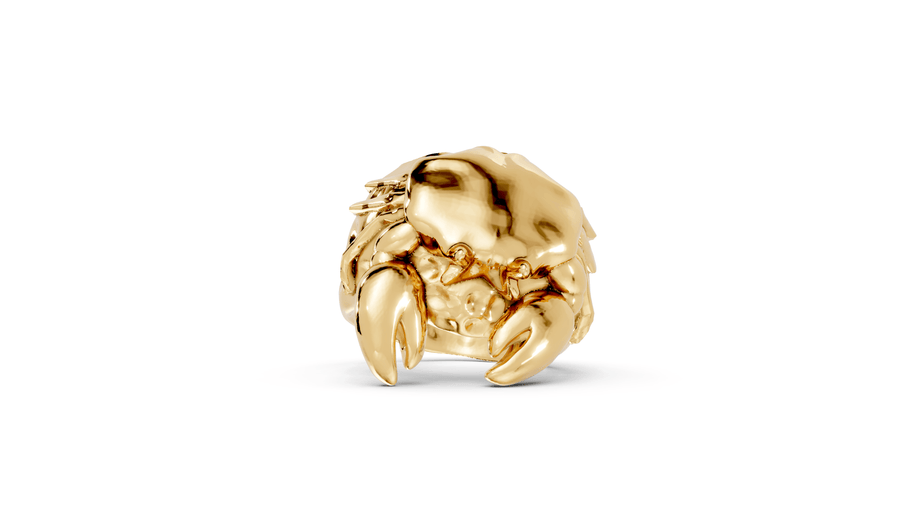 Aloof Crab - 10K Yellow Gold - Pocket Rock Jewelry