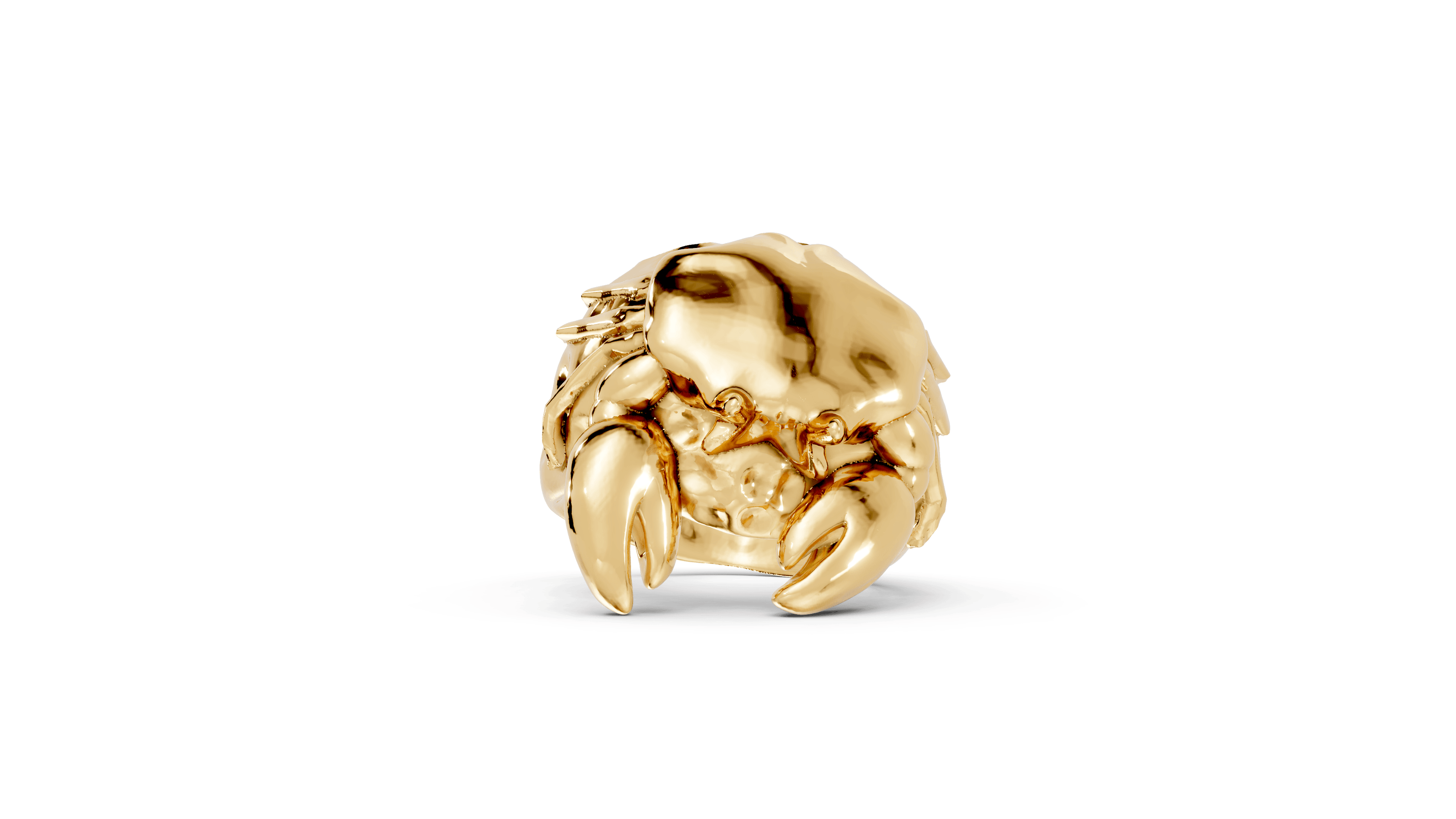 Aloof Crab - 10K Yellow Gold - Pocket Rock Jewelry