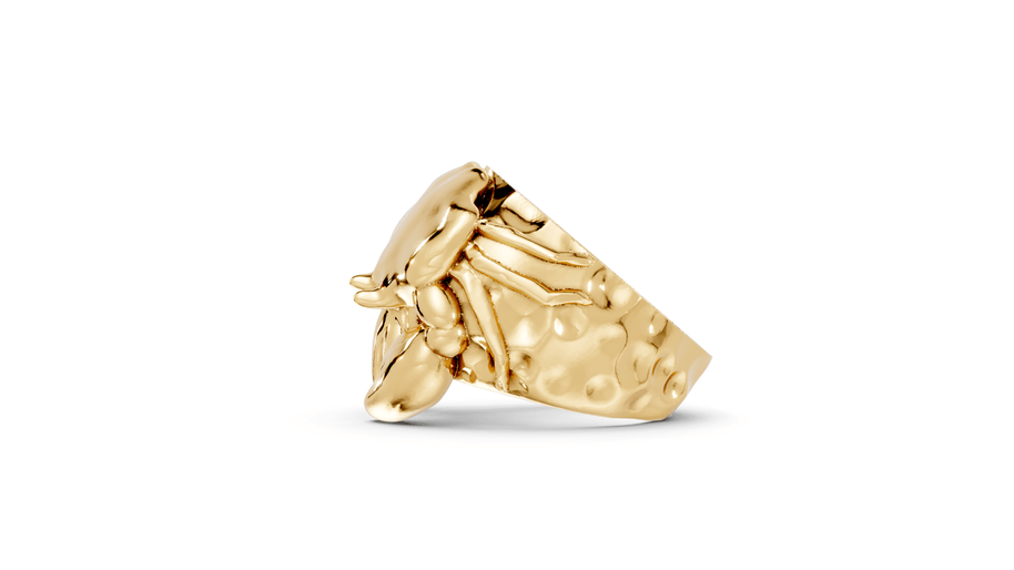 Aloof Crab - 10K Yellow Gold - Pocket Rock Jewelry