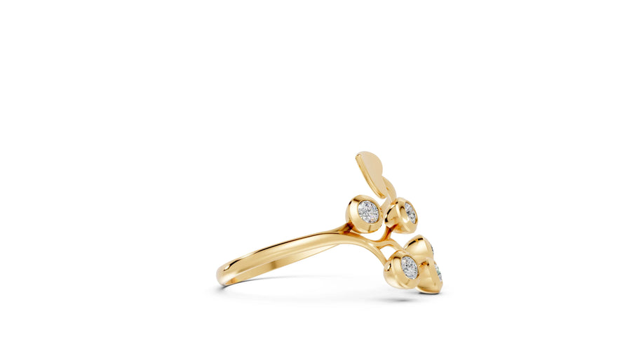 Arrow Heart Bypass - 10K Yellow Gold - Pocket Rock Jewelry
