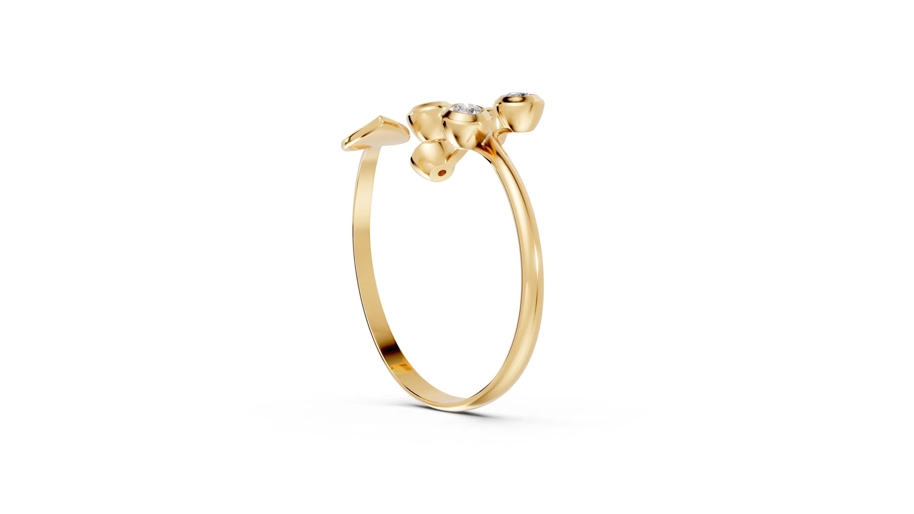 Arrow Heart Bypass - 10K Yellow Gold - Pocket Rock Jewelry