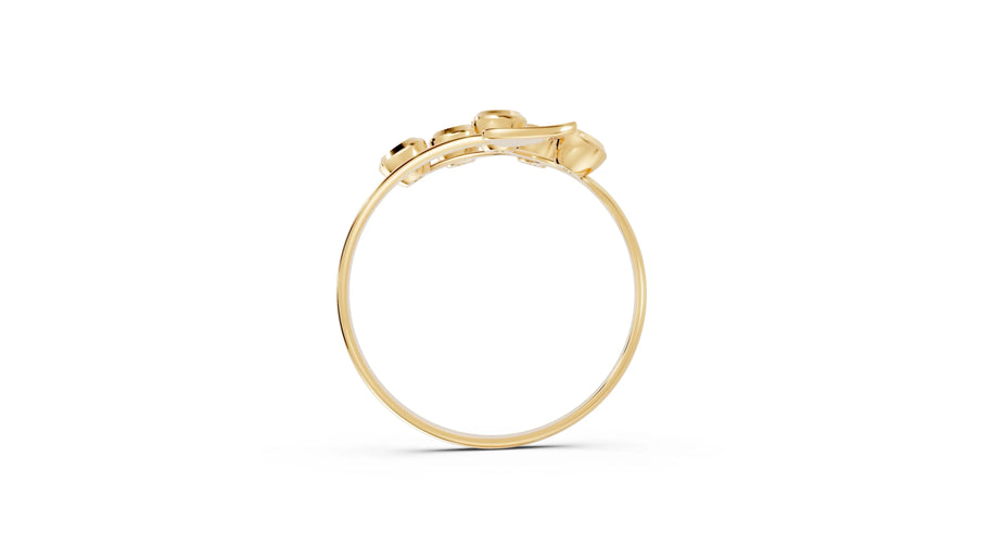Arrow Heart Bypass - 10K Yellow Gold - Pocket Rock Jewelry