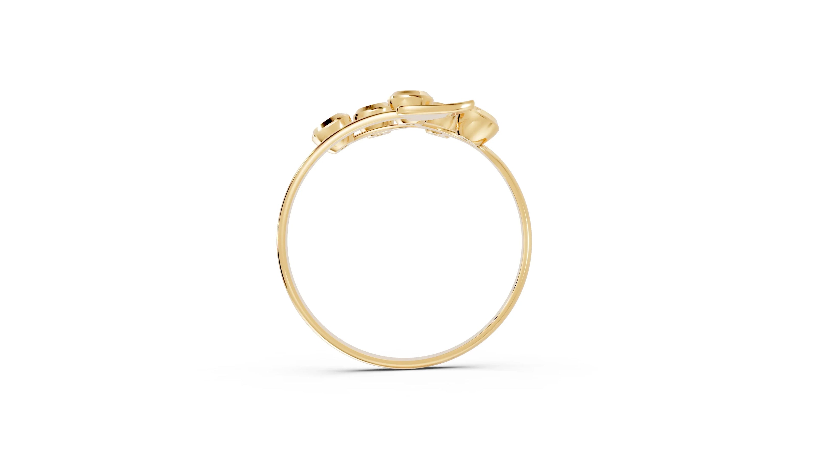Arrow Heart Bypass - 10K Yellow Gold - Pocket Rock Jewelry