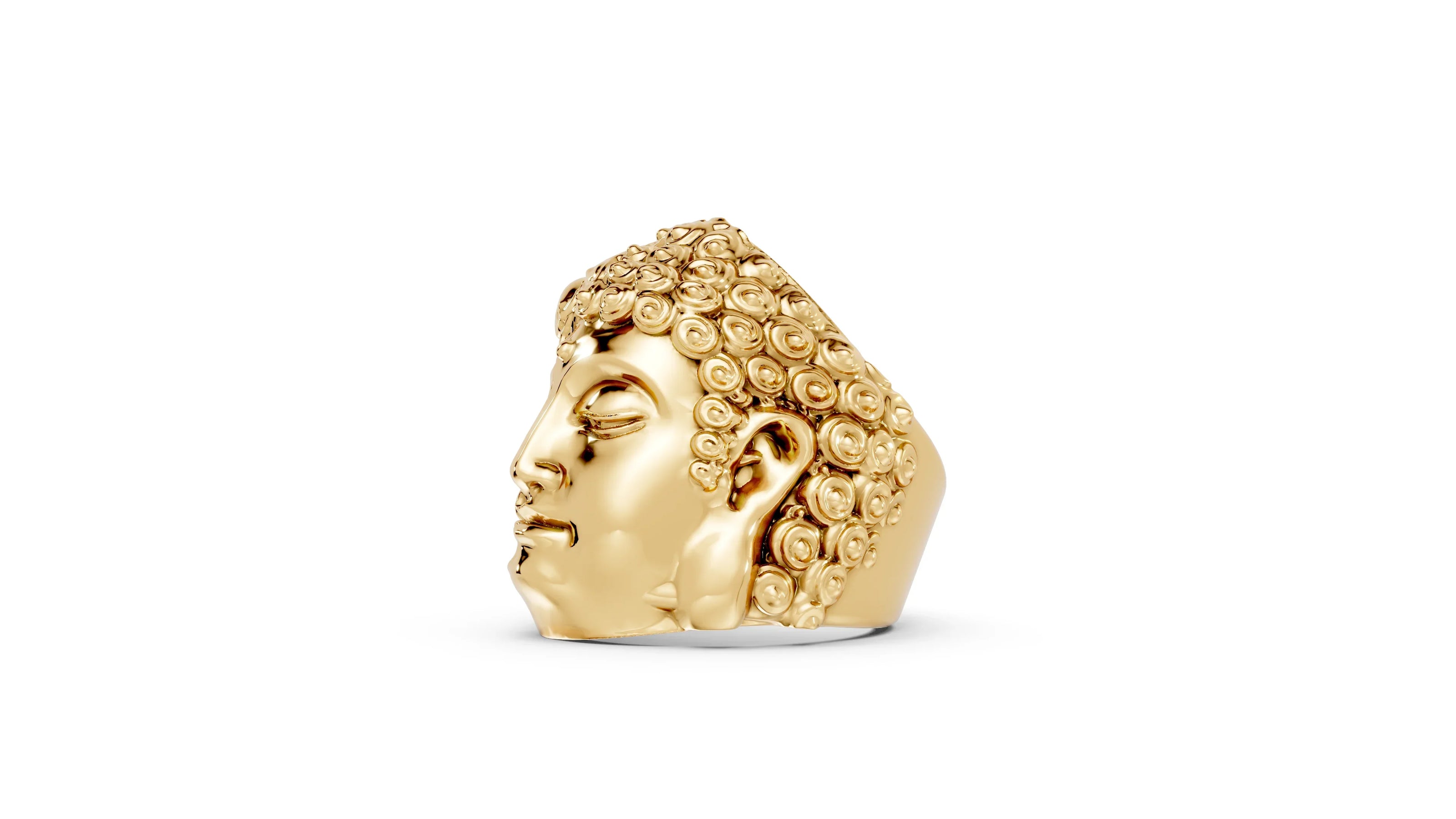 Buddha and Mara - 14K Yellow Gold - Pocket Rock Jewelry
