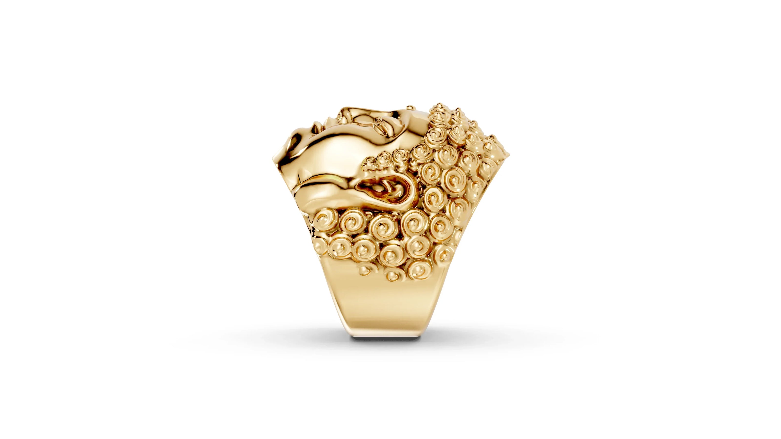 Buddha and Mara - 14K Yellow Gold - Pocket Rock Jewelry
