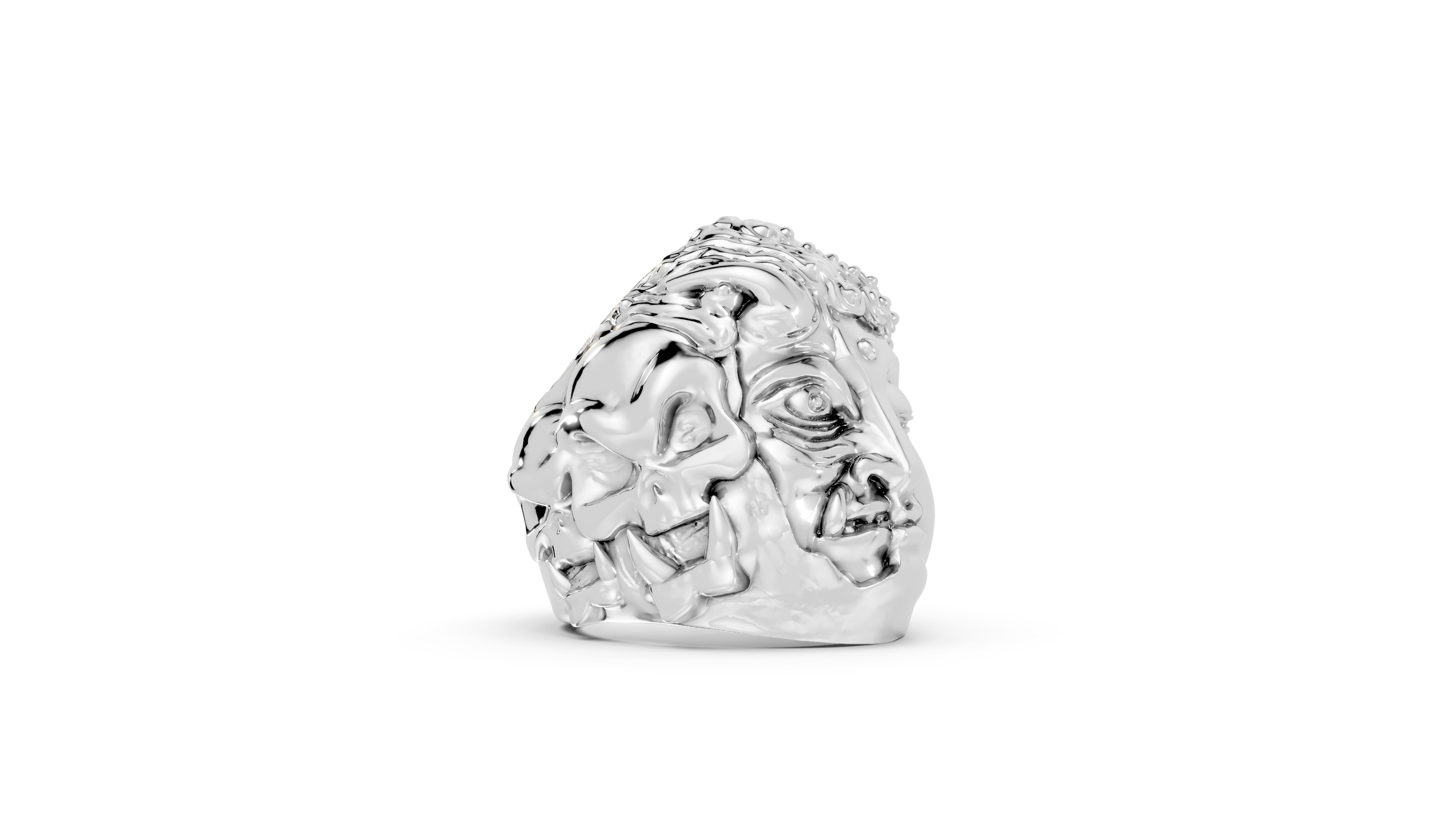 Buddha and Mara - Sterling - Pocket Rock Jewelry