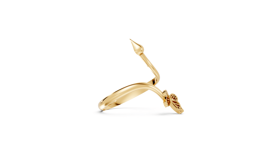 Butterflies and Arrows - 10K Yellow Gold - Pocket Rock Jewelry
