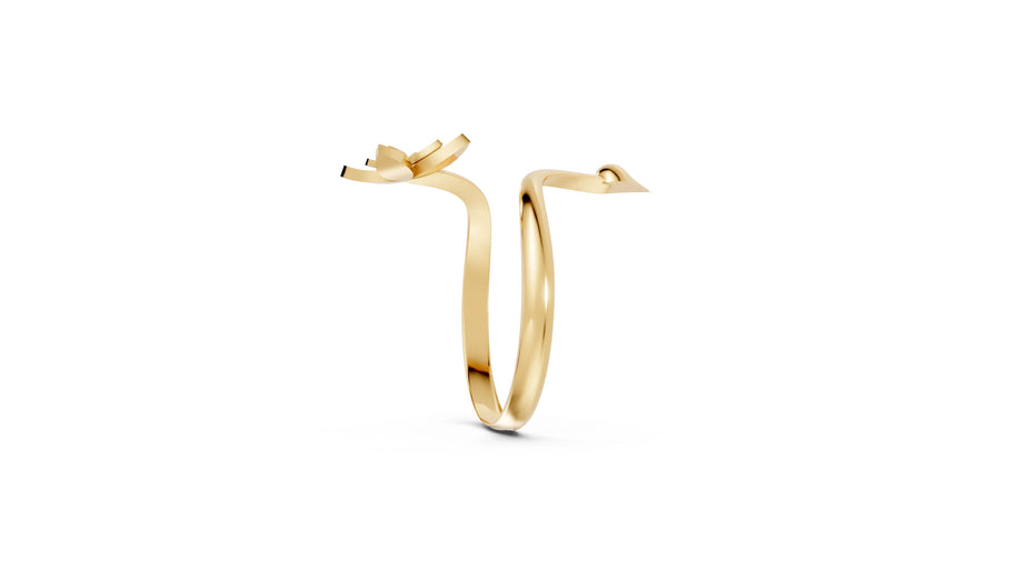 Flowers and Arrows - 10K Yellow Gold - Pocket Rock Jewelry