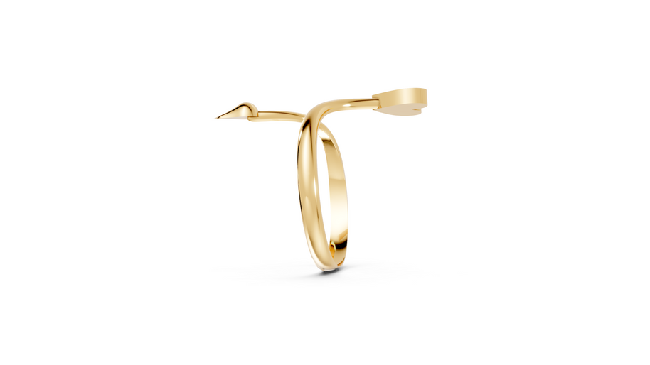 Hearts and Arrows - 10K Yellow Gold - Pocket Rock Jewelry
