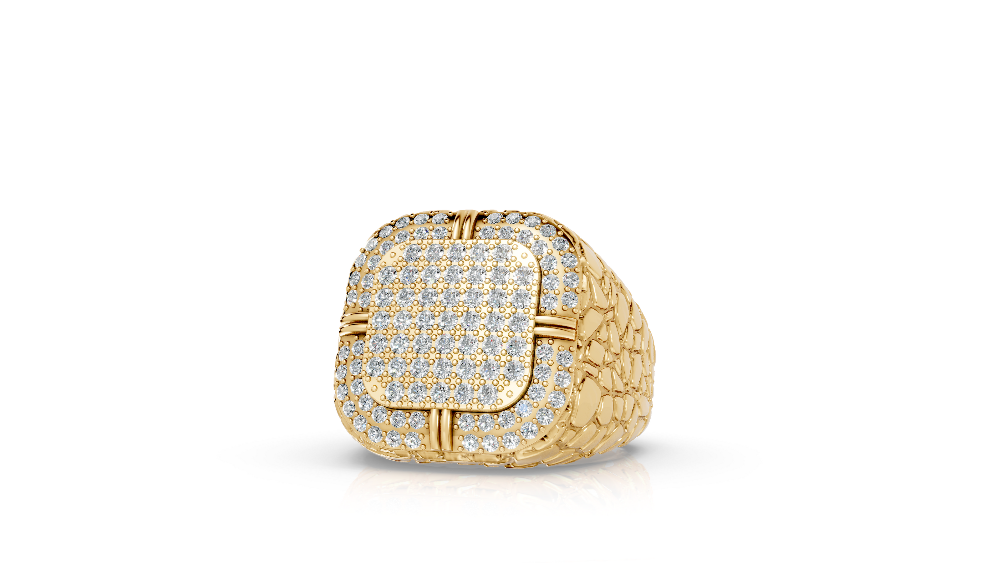 Icy Nugget - 14K Yellow Gold - Pocket Rock Jewelry