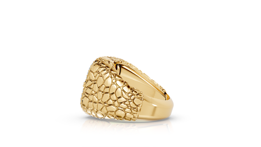 Icy Nugget - 14K Yellow Gold - Pocket Rock Jewelry