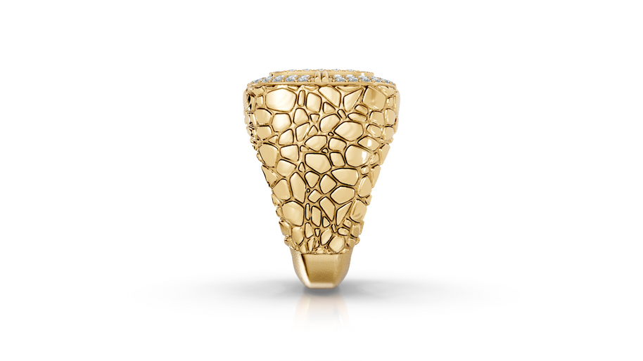 Icy Nugget - 14K Yellow Gold - Pocket Rock Jewelry