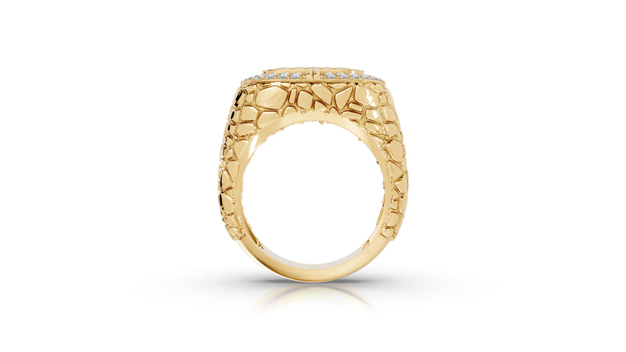 Icy Nugget - 14K Yellow Gold - Pocket Rock Jewelry