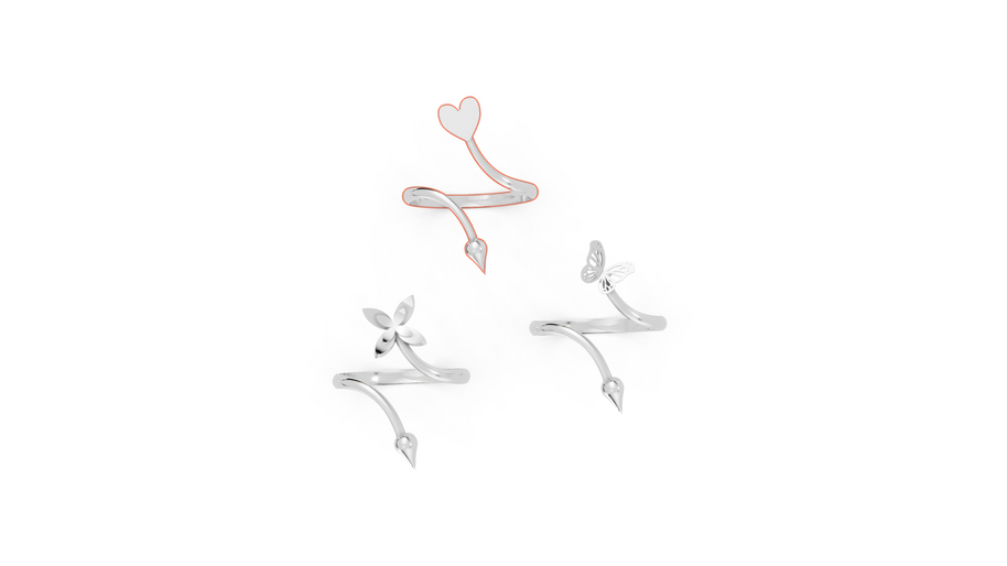 Butterflies and Arrows - Sterling - Pocket Rock Jewelry