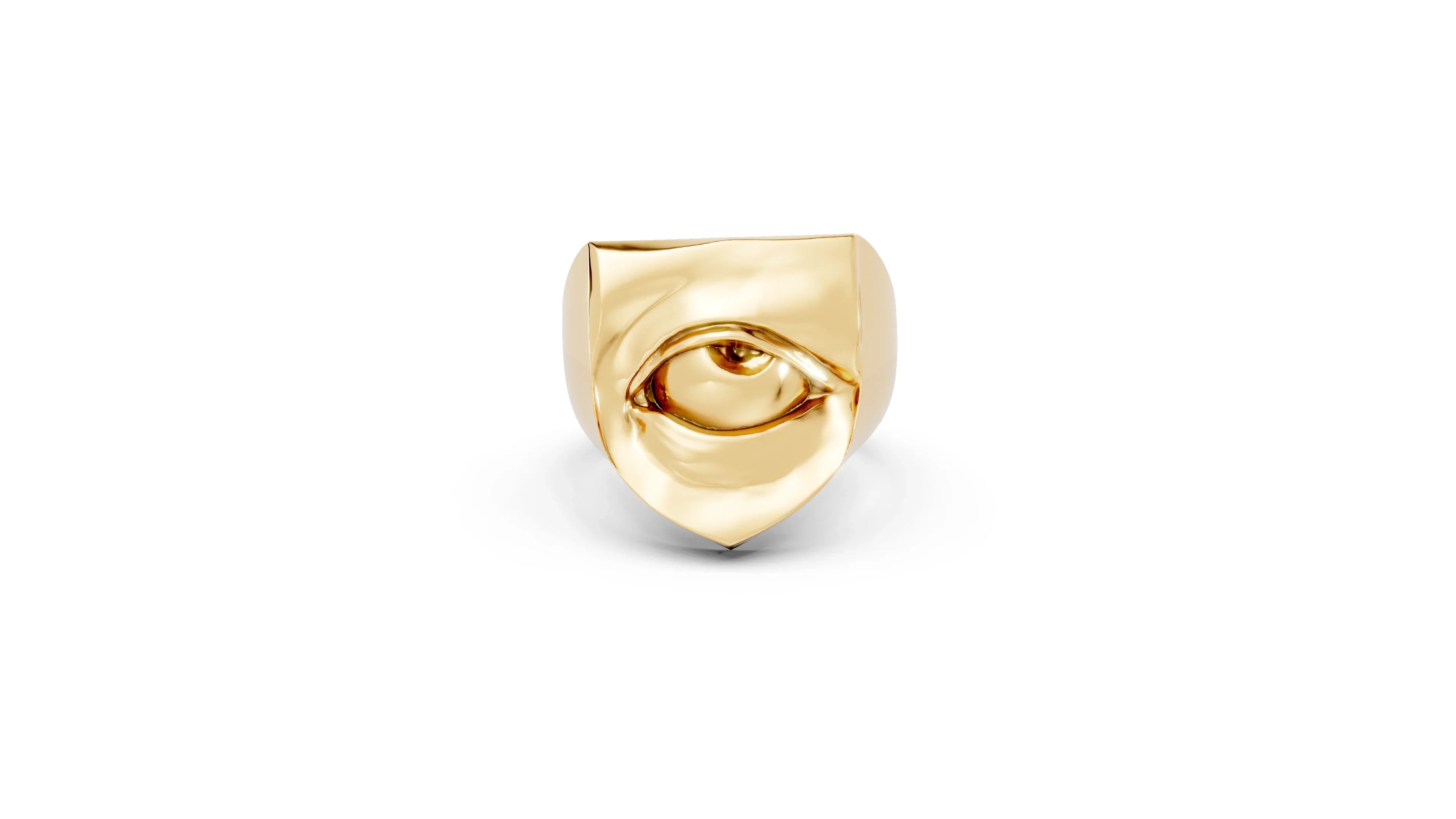 Rolling Eyes - 10K Yellow Gold - Pocket Rock Jewelry