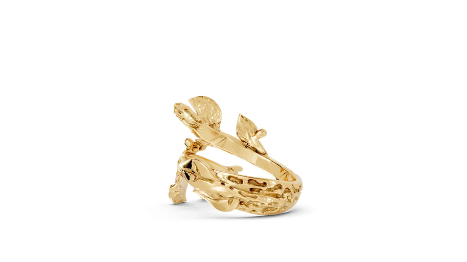 Twigs - 10K Yellow Gold - Pocket Rock Jewelry