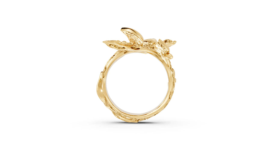 Twigs - 10K Yellow Gold - Pocket Rock Jewelry
