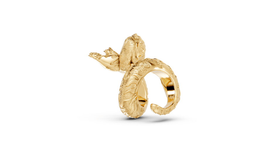 Yokai - 10K Yellow Gold - Pocket Rock Jewelry