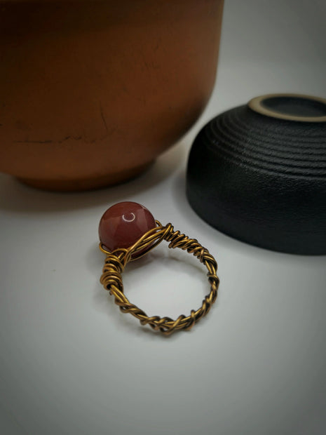Red Agate Orbular - Pocket Rock Jewelry