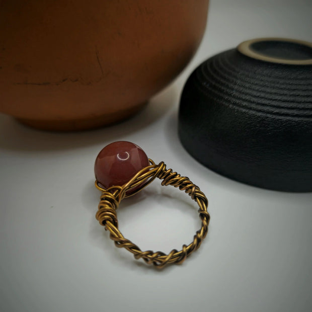 Red Agate Orbular - Pocket Rock Jewelry