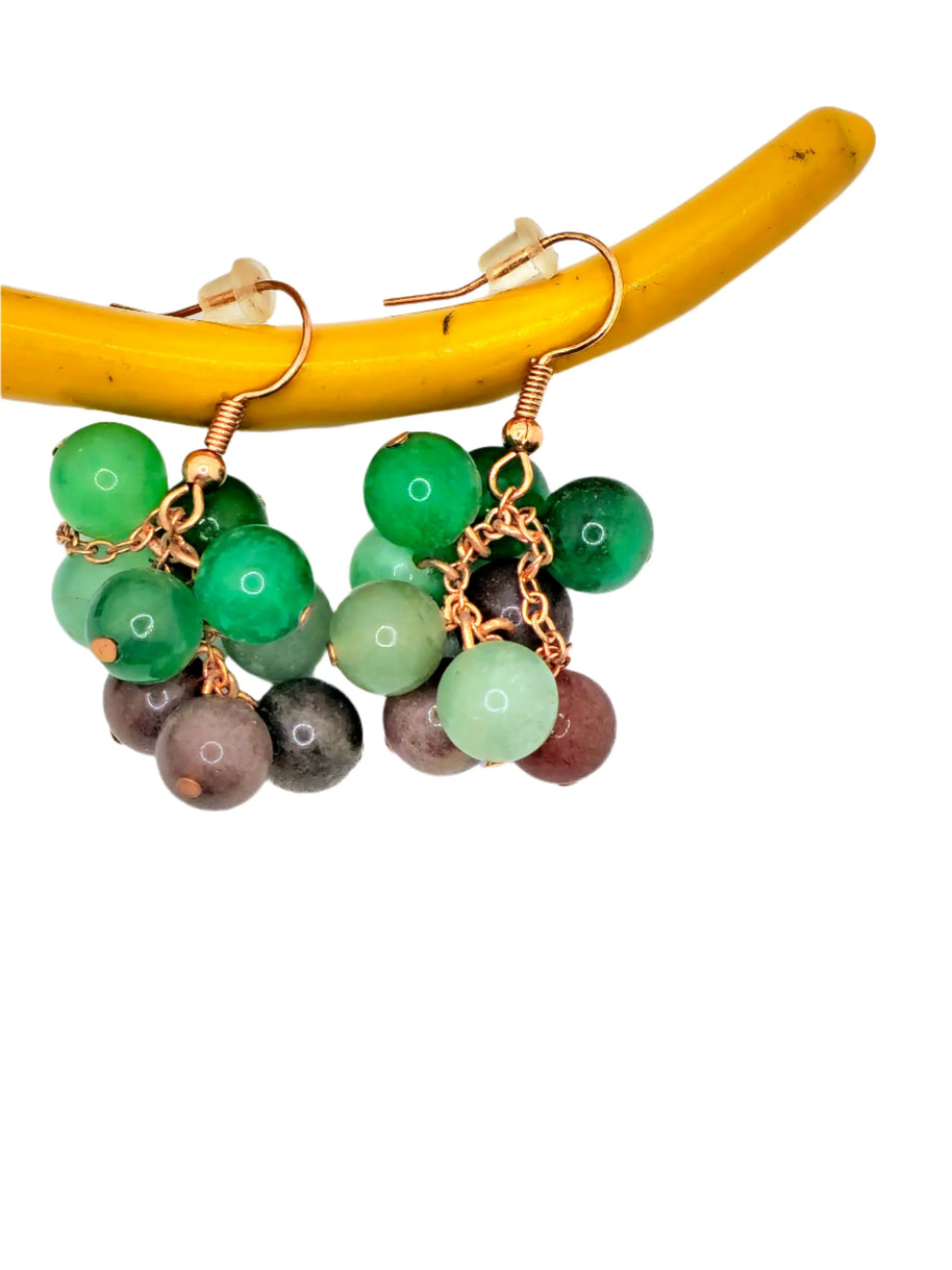 Red and Green Grapes - Pocket Rock Jewelry