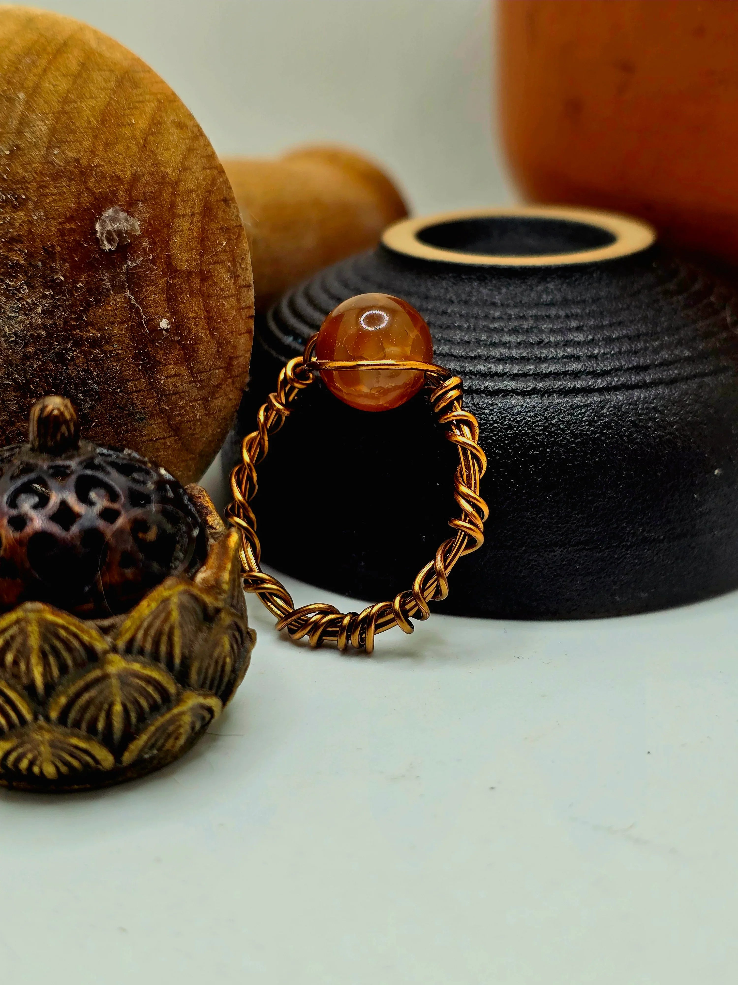 Carnelian Orb - Pocket Rock Jewelry