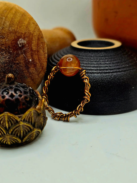 Carnelian Orb - Pocket Rock Jewelry