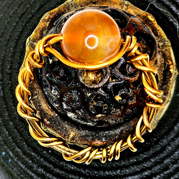 Carnelian Orb - Pocket Rock Jewelry