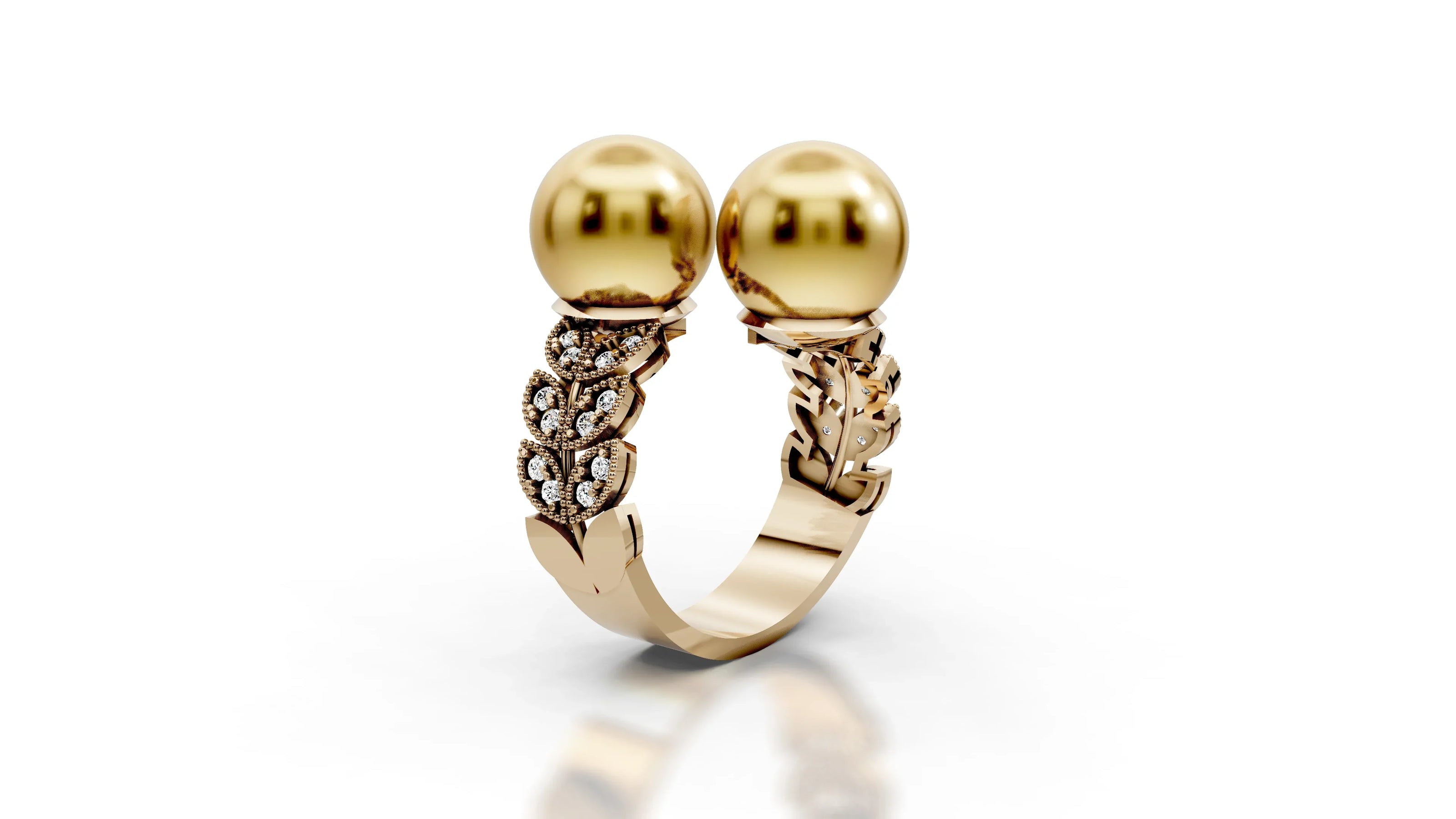 Golden Orbs - 14K Yellow Gold - Pocket Rock Jewelry