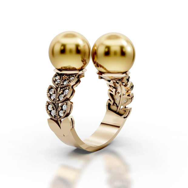 Golden Orbs - 14K Yellow Gold - Pocket Rock Jewelry