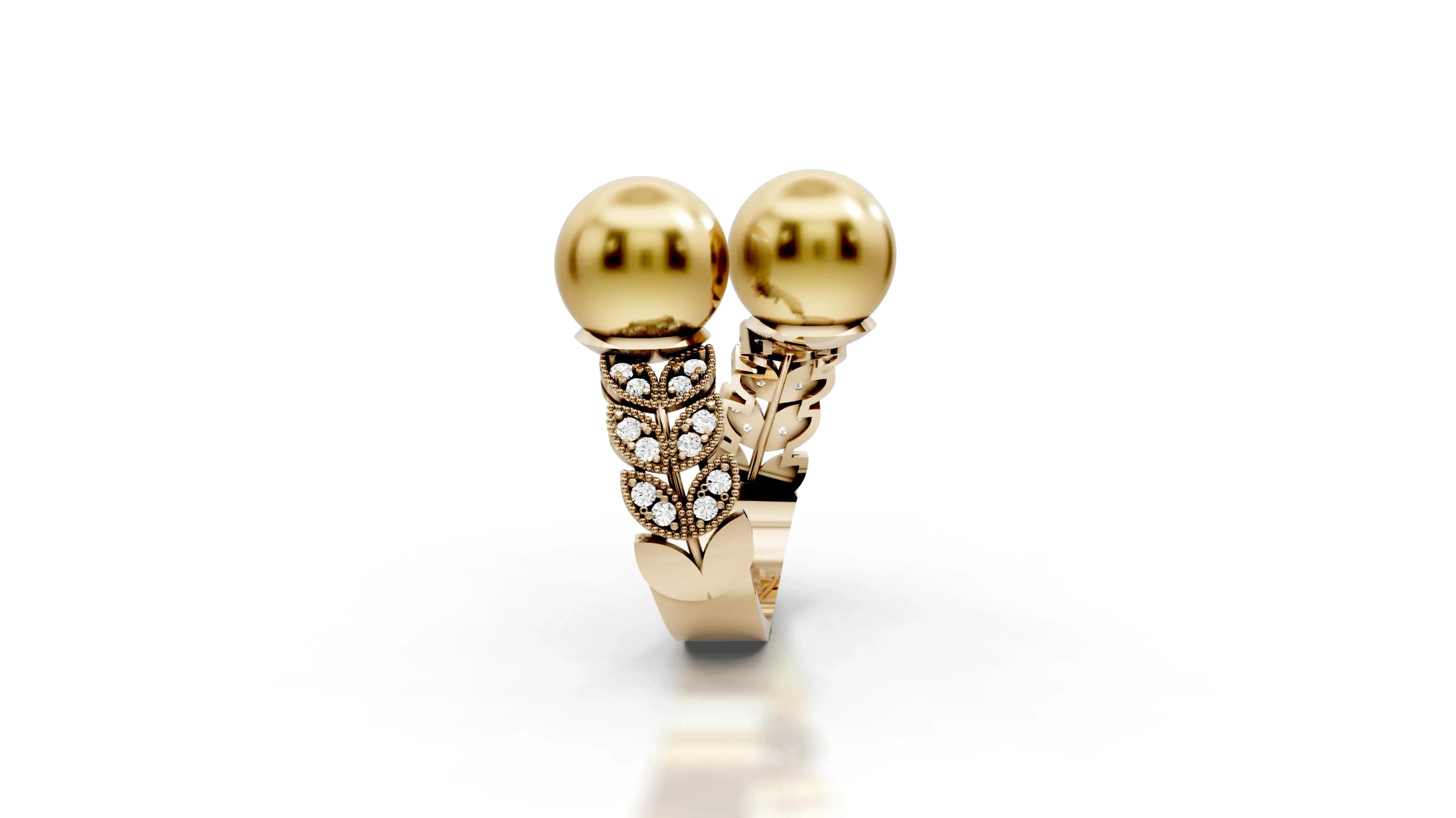 Golden Orbs - 14K Yellow Gold - Pocket Rock Jewelry