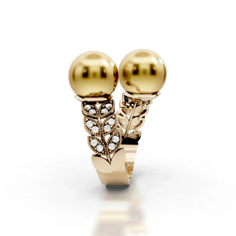Golden Orbs - 14K Yellow Gold - Pocket Rock Jewelry