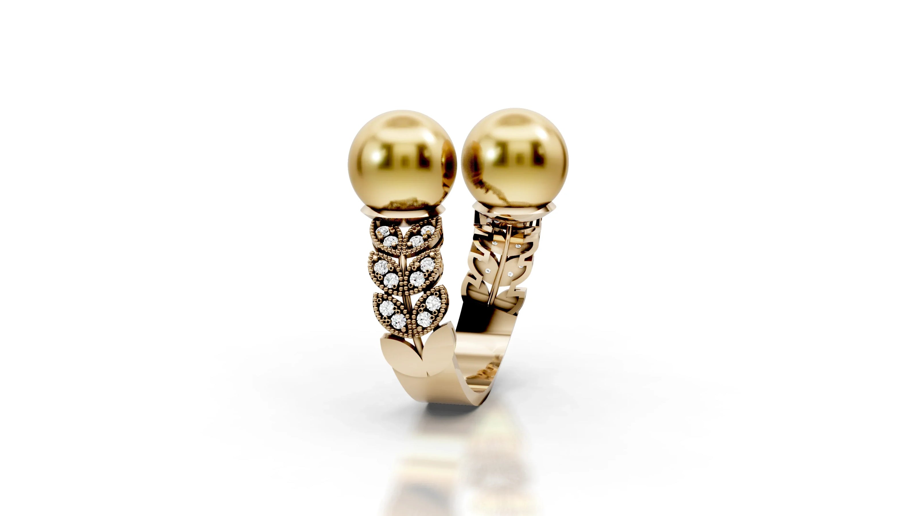 Golden Orbs - 14K Yellow Gold - Pocket Rock Jewelry