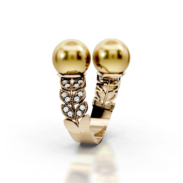 Golden Orbs - 14K Yellow Gold - Pocket Rock Jewelry