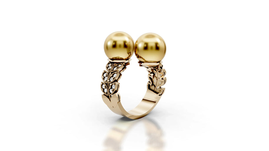 Golden Orbs - 14K Yellow Gold - Pocket Rock Jewelry