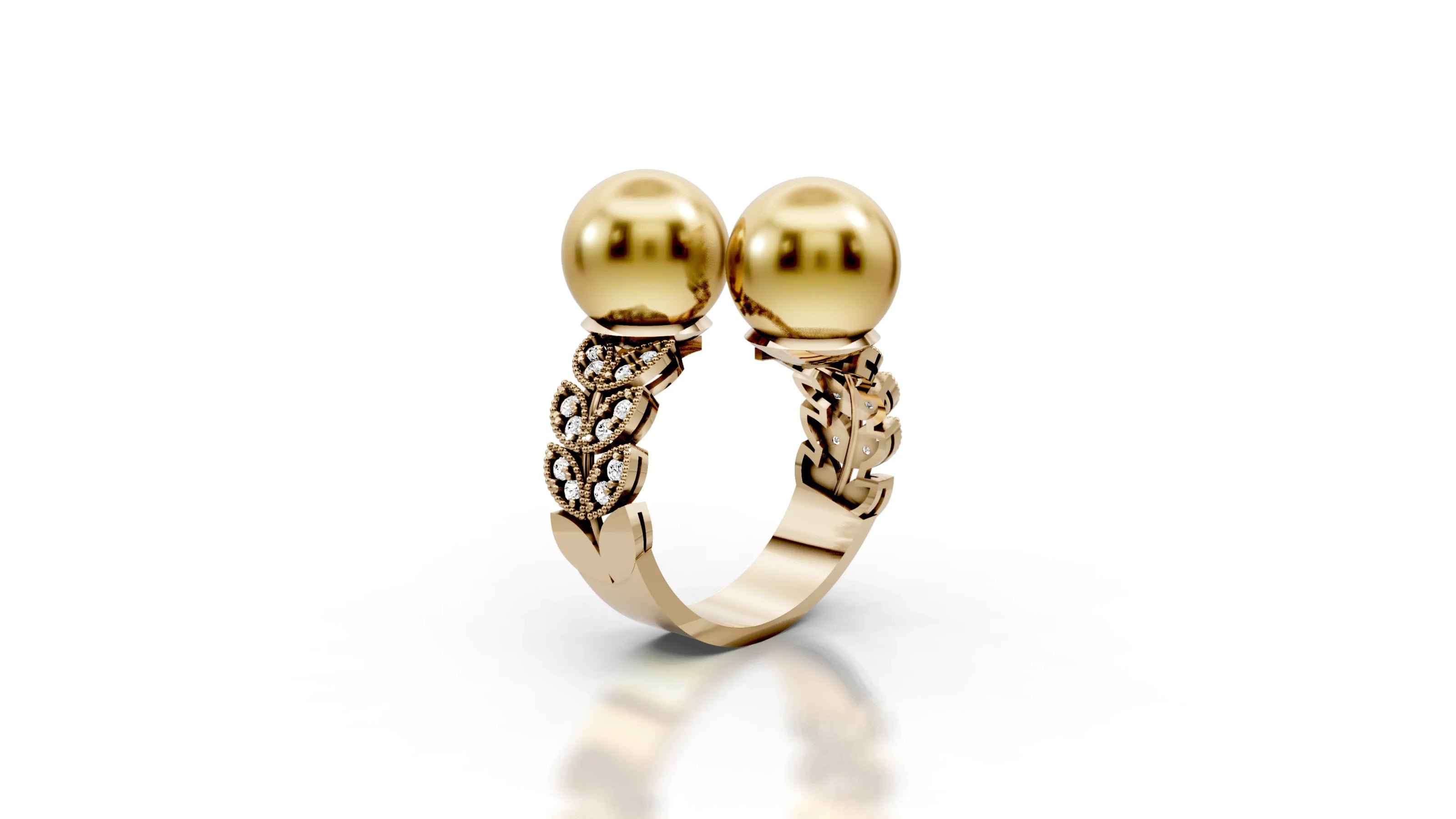 Golden Orbs - 14K Yellow Gold - Pocket Rock Jewelry