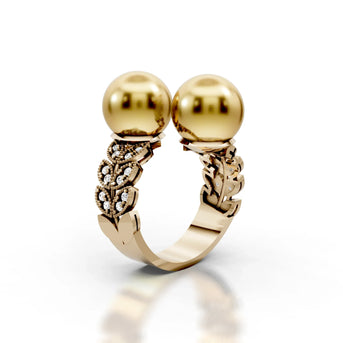 Golden Orbs - 14K Yellow Gold - Pocket Rock Jewelry
