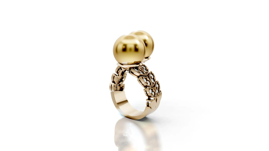 Golden Orbs - 14K Yellow Gold - Pocket Rock Jewelry