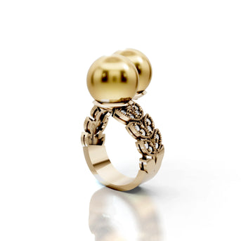 Golden Orbs - 14K Yellow Gold - Pocket Rock Jewelry