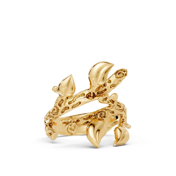 Twigs - 10K Yellow Gold - Pocket Rock Jewelry