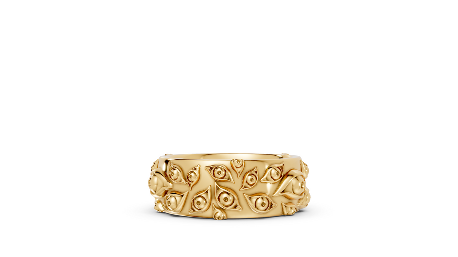 All Seeing Eyes - 10K Yellow Gold - Pocket Rock Jewelry