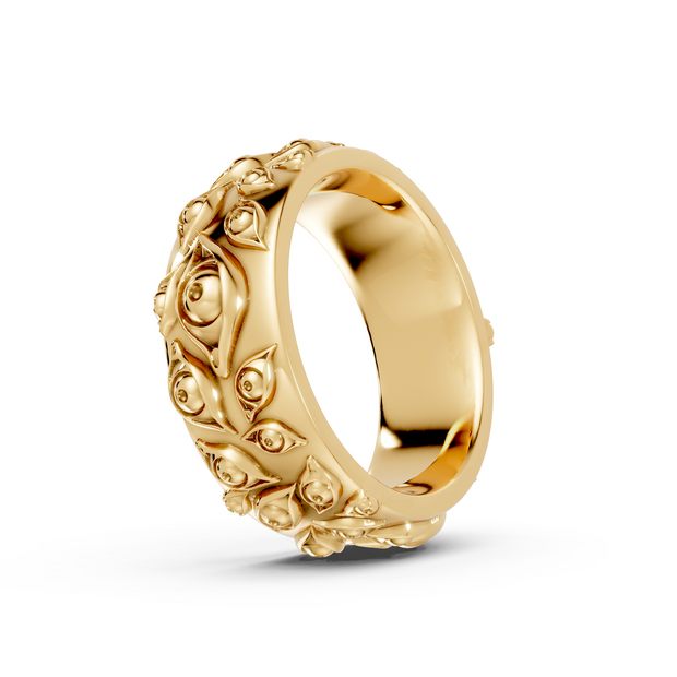 All Seeing Eyes - 10K Yellow Gold - Pocket Rock Jewelry