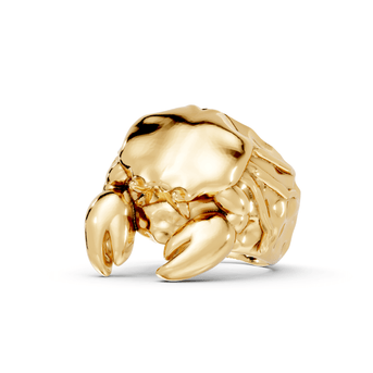 Aloof Crab - 10K Yellow Gold - Pocket Rock Jewelry