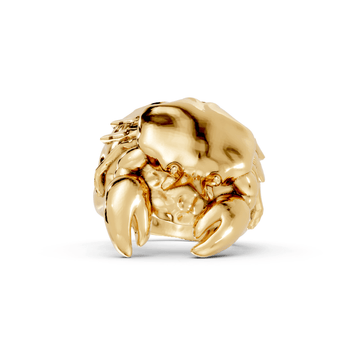 Aloof Crab - 10K Yellow Gold - Pocket Rock Jewelry
