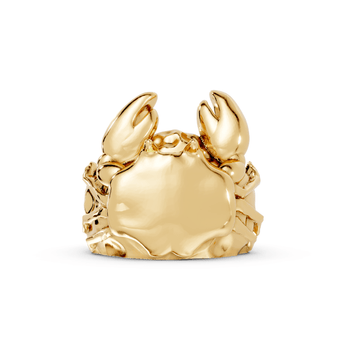 Aloof Crab - 10K Yellow Gold - Pocket Rock Jewelry