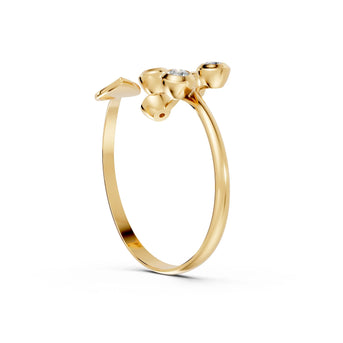 Arrow Heart Bypass - 10K Yellow Gold - Pocket Rock Jewelry