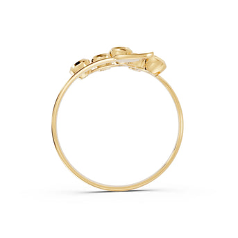Arrow Heart Bypass - 10K Yellow Gold - Pocket Rock Jewelry