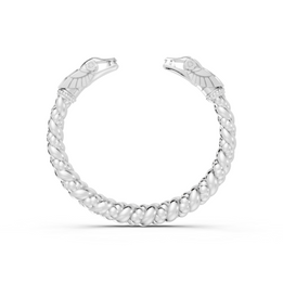 Silver bracelet on a white background
